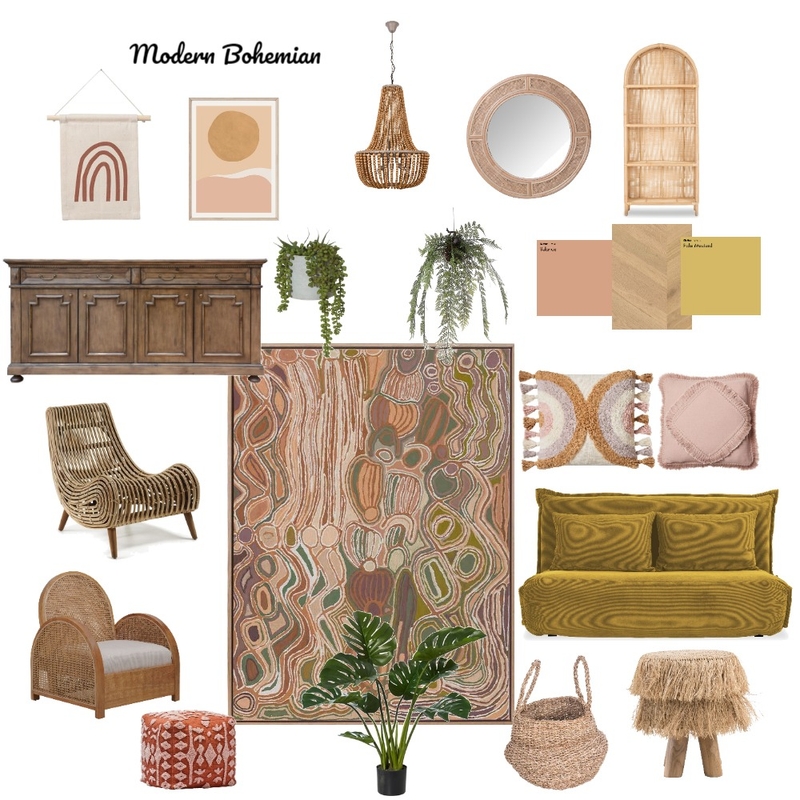 Modern Bohemian Mood Board by Olivia Ven on Style Sourcebook