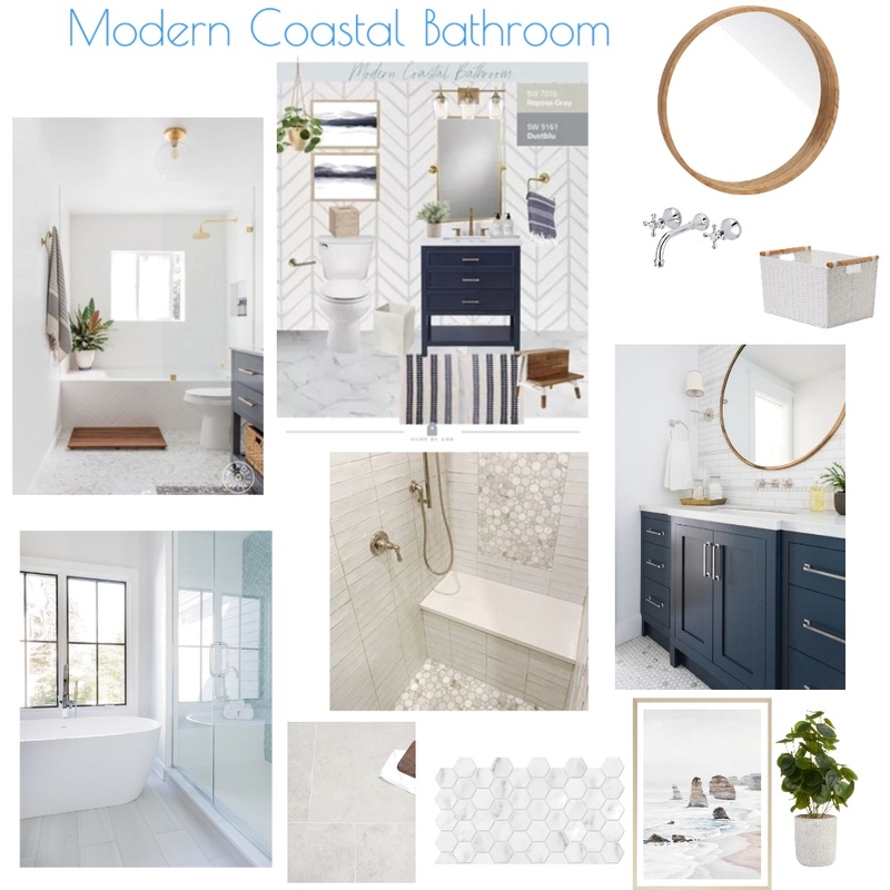 Modern Coastal Bathroom Mood Board by Melissa G on Style Sourcebook