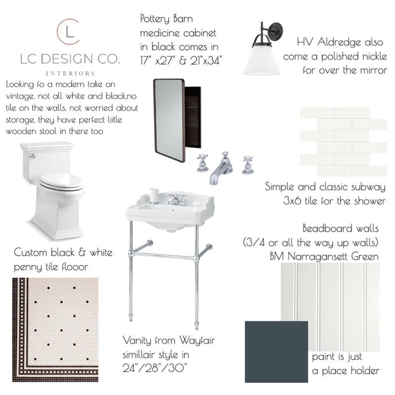 Hurley Bathroom Mood Board by LC Design Co. on Style Sourcebook
