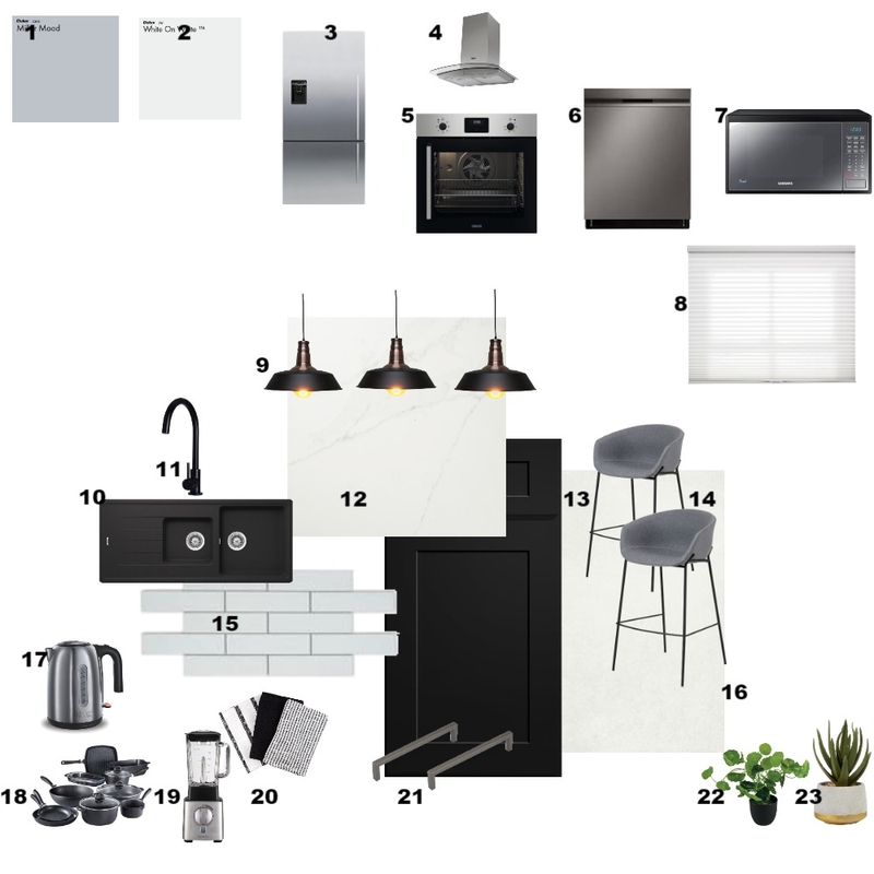 BLACK AND WHITE MOOD BOARD Mood Board by Power Interiors on Style Sourcebook