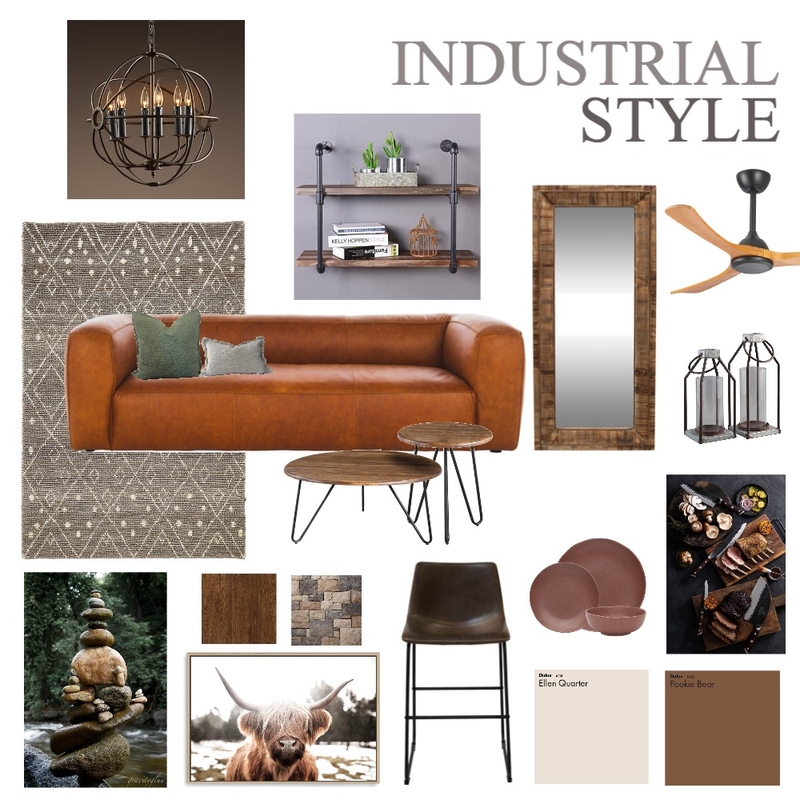 INDUSTRIAL MOOD BOARD Mood Board by Nathalia Bello on Style Sourcebook