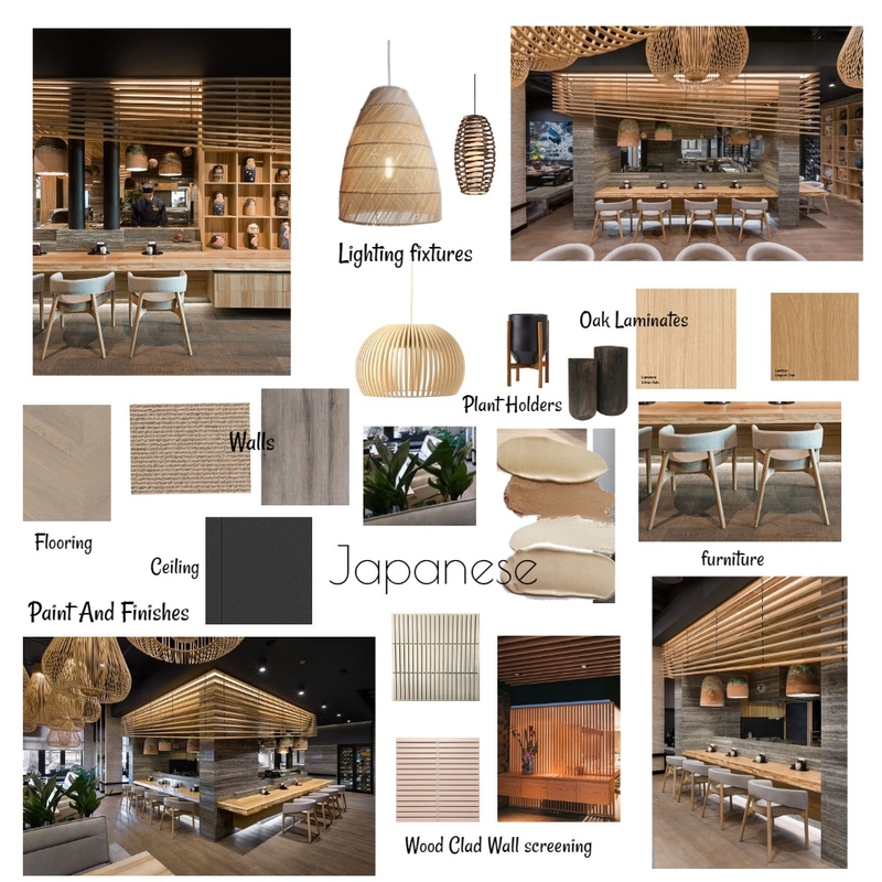 Japanese Restaurant Mood Board by Nayansi Sinha on Style Sourcebook