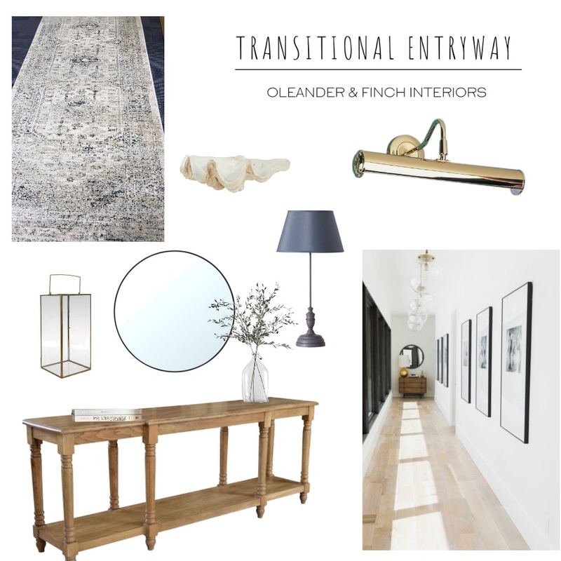 Jess transitional entryway Mood Board by Oleander & Finch Interiors on Style Sourcebook