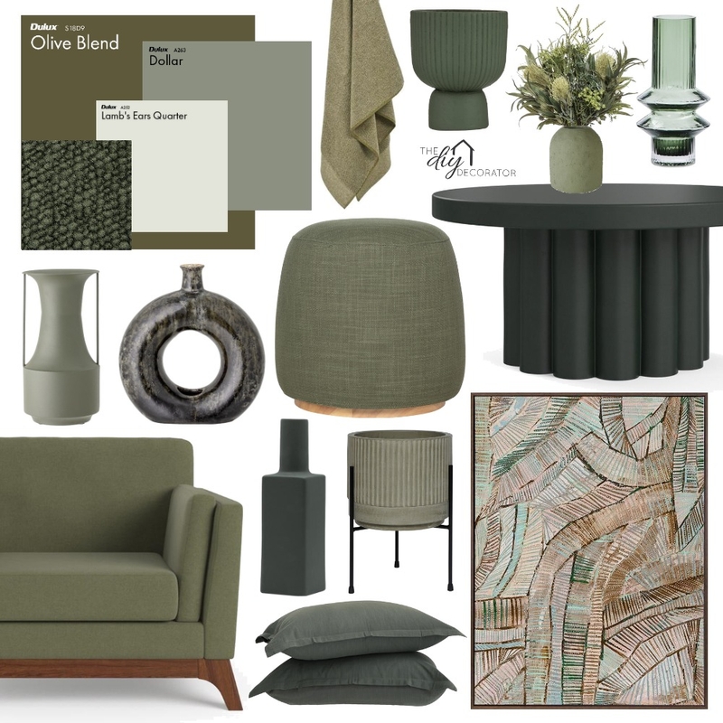 Greens Mood Board by Thediydecorator on Style Sourcebook