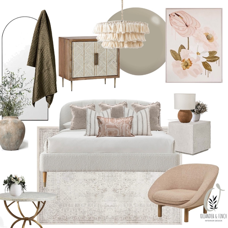 Olive & Blush Mood Board by Oleander & Finch Interiors on Style Sourcebook