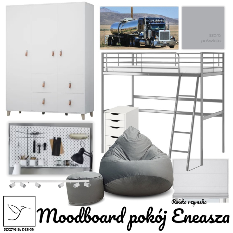 moodboard pokój Eneasza Mood Board by SzczygielDesign on Style Sourcebook