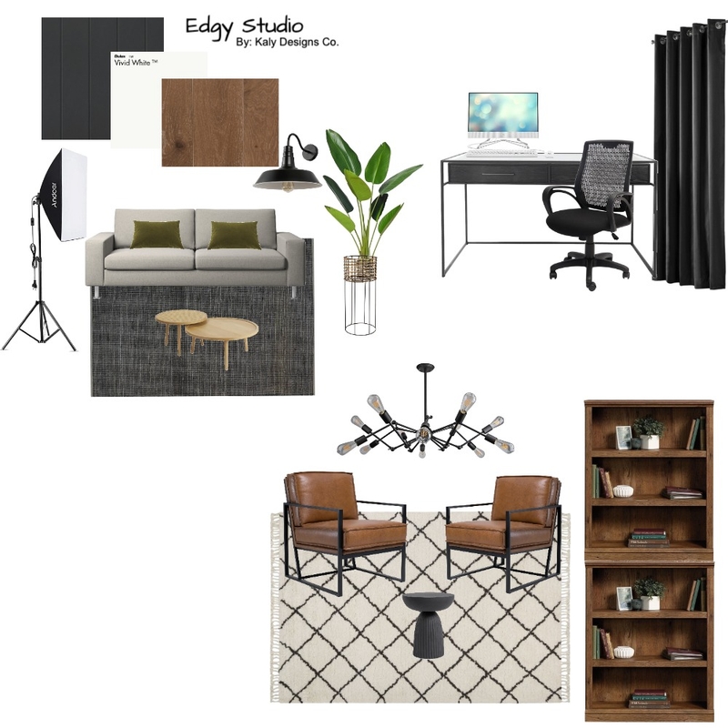 Edgy Studio Mood Board by Kaly on Style Sourcebook