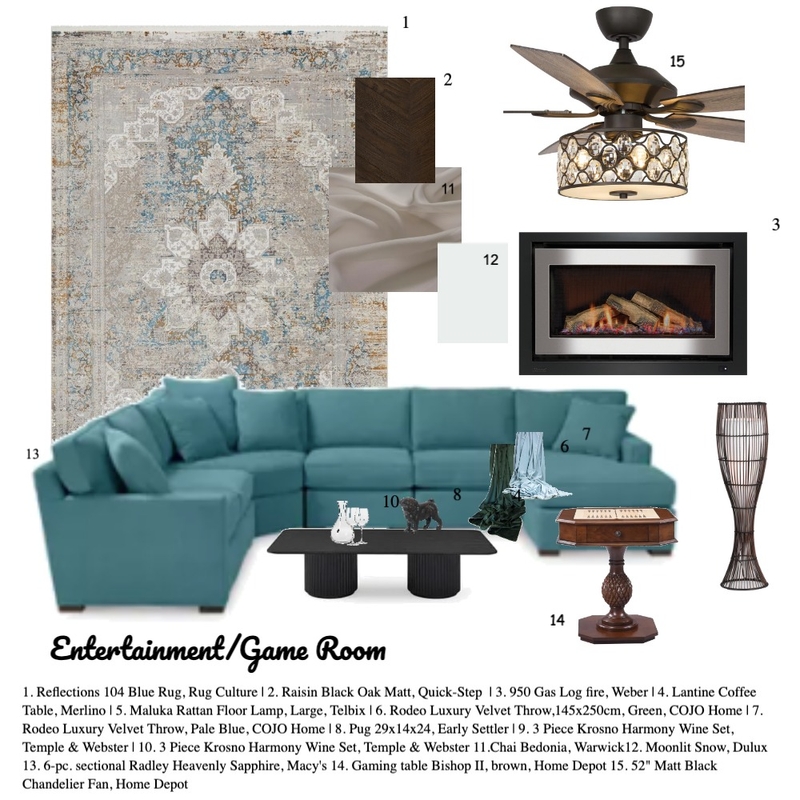 Entertainment/Game Room Mood Board by Capozzi on Style Sourcebook