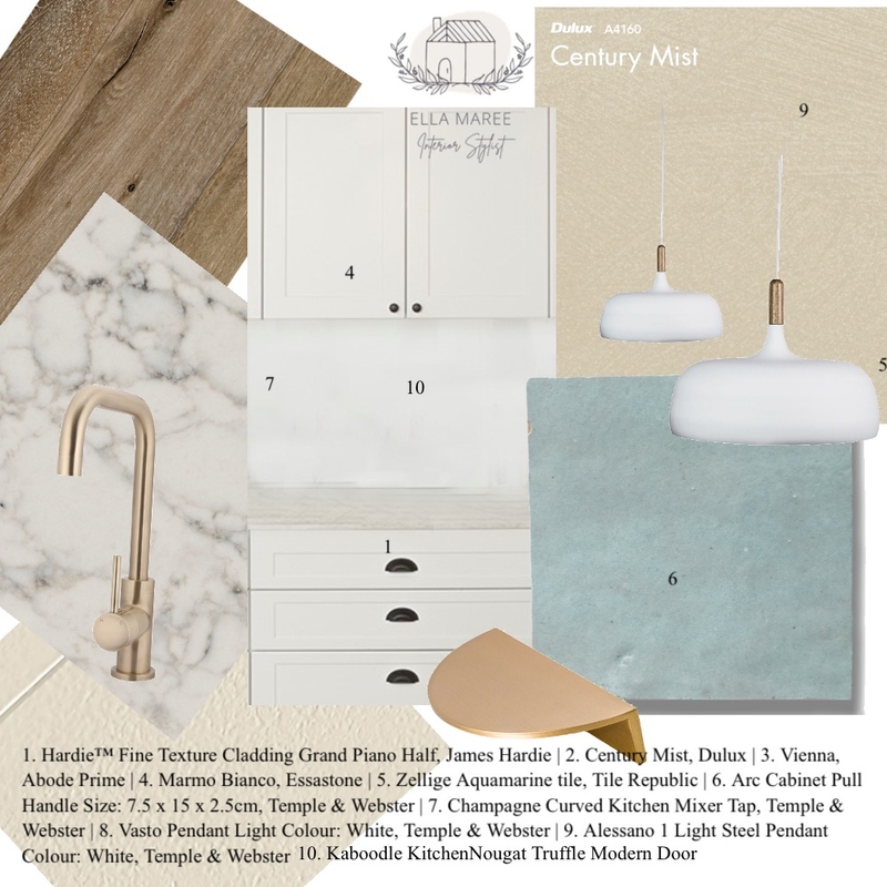 The Smiths Kitchen Mood Board by Ella Maree Interiors on Style Sourcebook
