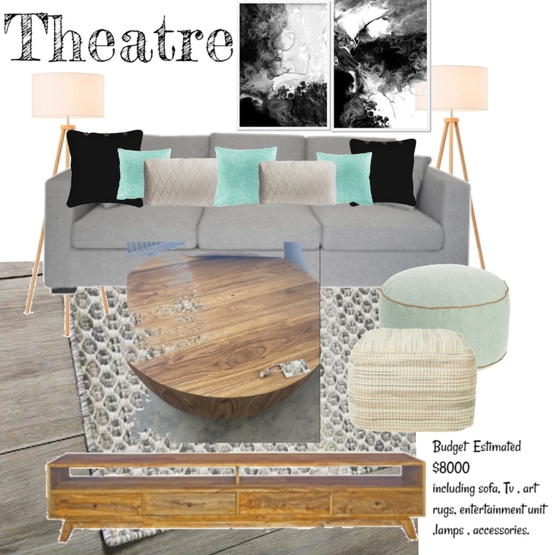Theatre Room Bennett Springs Mood Board by Colette on Style Sourcebook