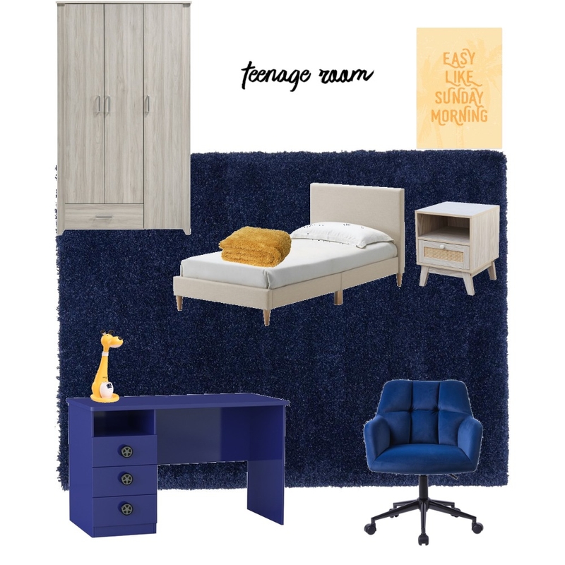 teenage room blue Mood Board by margaritalioumani on Style Sourcebook