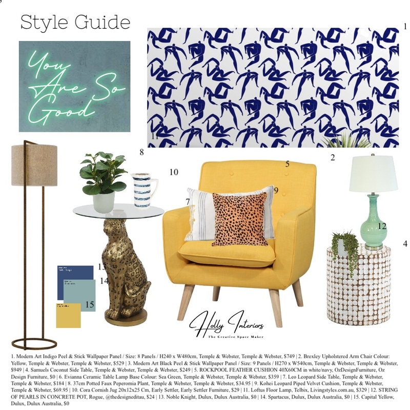 Web Chat Concept Mood Board by Holly Interiors on Style Sourcebook
