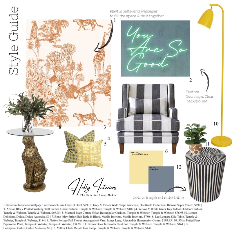 Web Chat Backdrop Concept Mood Board by Holly Interiors on Style Sourcebook