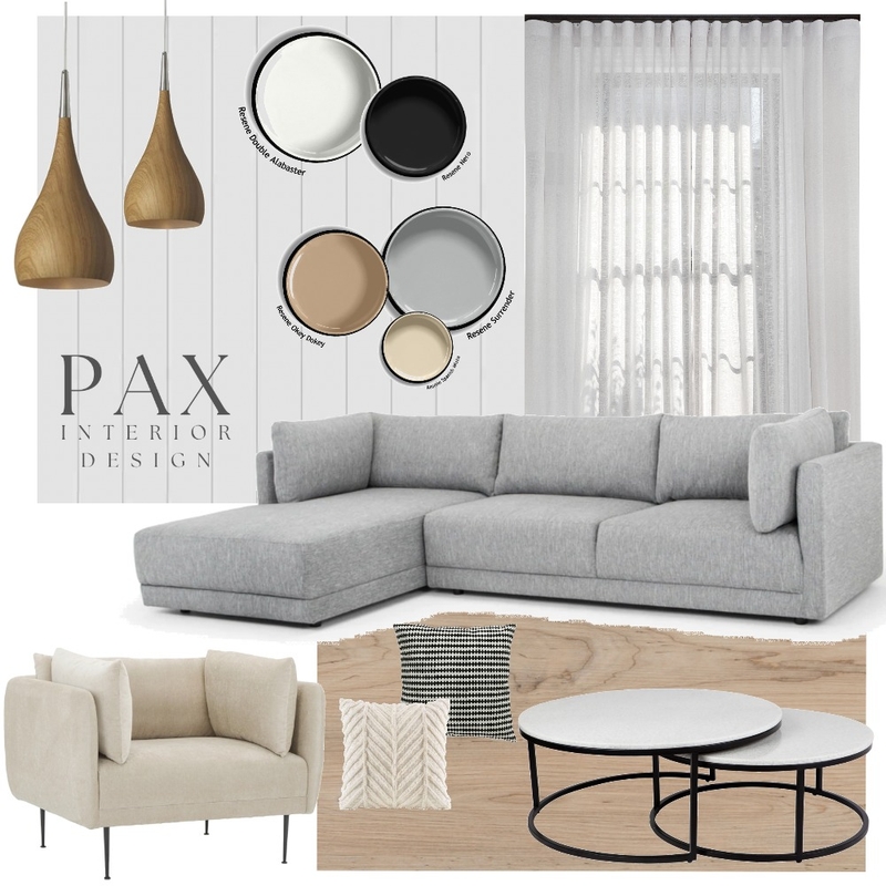 Scandinavian Living Room Mood Board by PAX Interior Design on Style Sourcebook