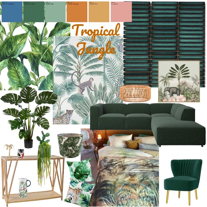 Tropical Jungle Mood Board by elielelouet on Style Sourcebook