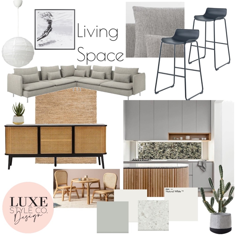 River House Living Space Mood Board by Luxe Style Co. on Style Sourcebook