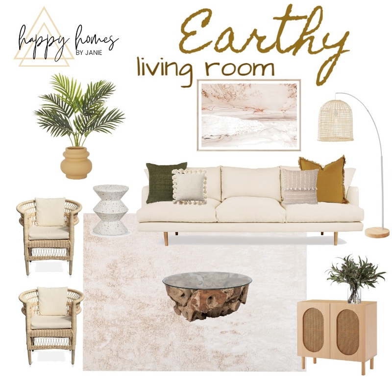 Earthy living room Mood Board by janiehachey on Style Sourcebook