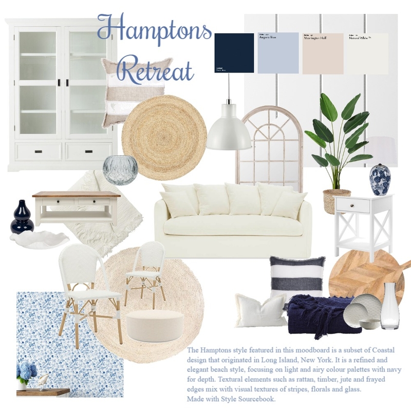 Hamptons Retreat Mood Board by Jacqueline Packer on Style Sourcebook