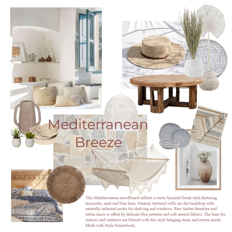 Mediterranean Mood Board by Jacqueline Packer on Style Sourcebook