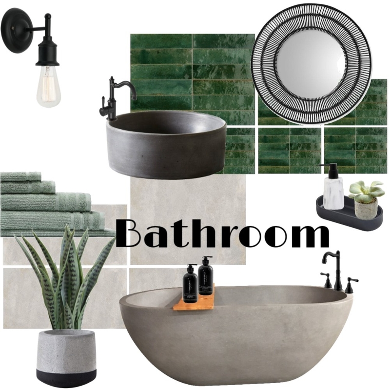 Green bathroom Mood Board by anaste9 on Style Sourcebook