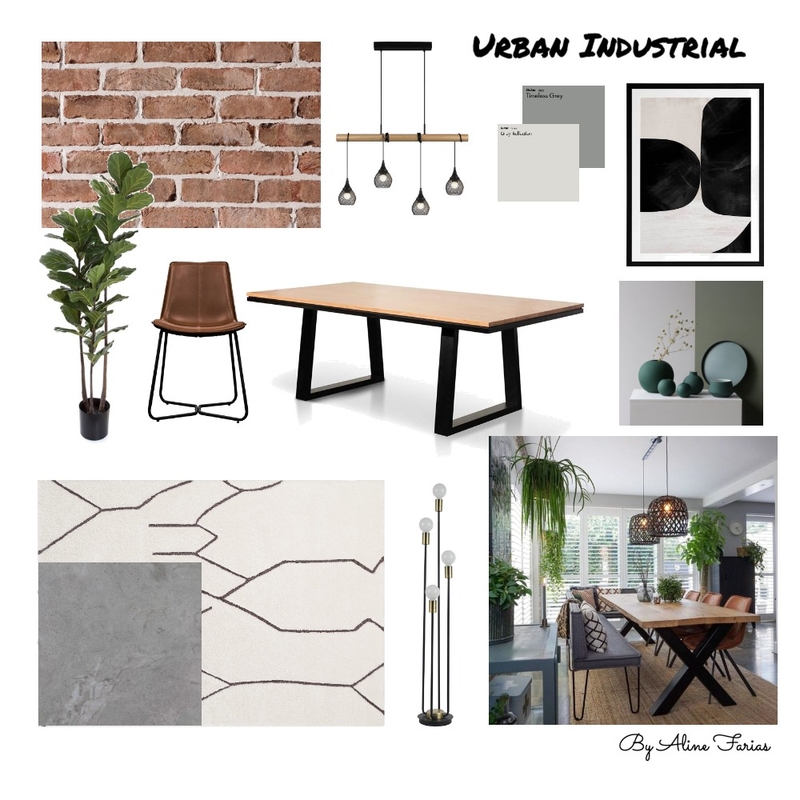 Urban Industrial Dining room Mood Board by Aline Farias on Style Sourcebook