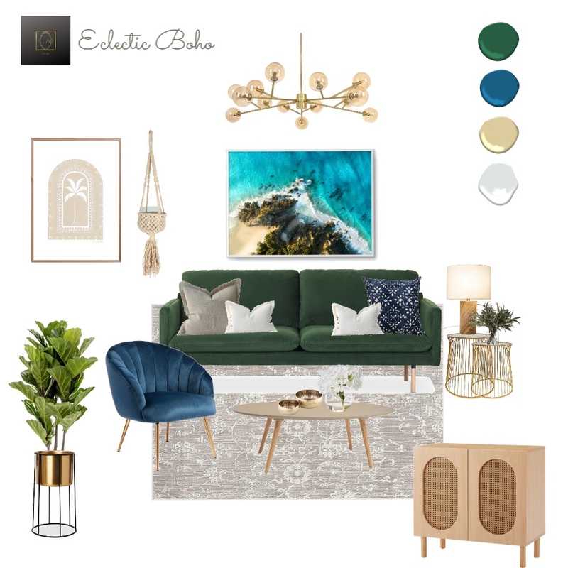 Eclectic Boho Mood Board by J|A Designs on Style Sourcebook