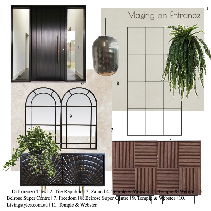 Entrance Mood Board by Bay House Projects on Style Sourcebook