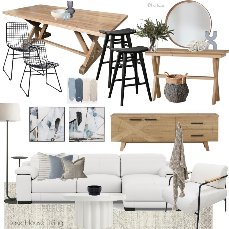 Lake House Living Mood Board by Harluxe Interiors on Style Sourcebook
