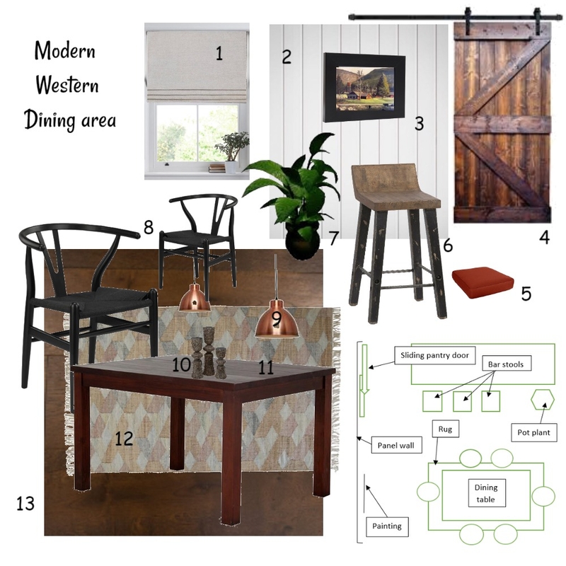 Modern Western Dining Mood Board by Joybird on Style Sourcebook