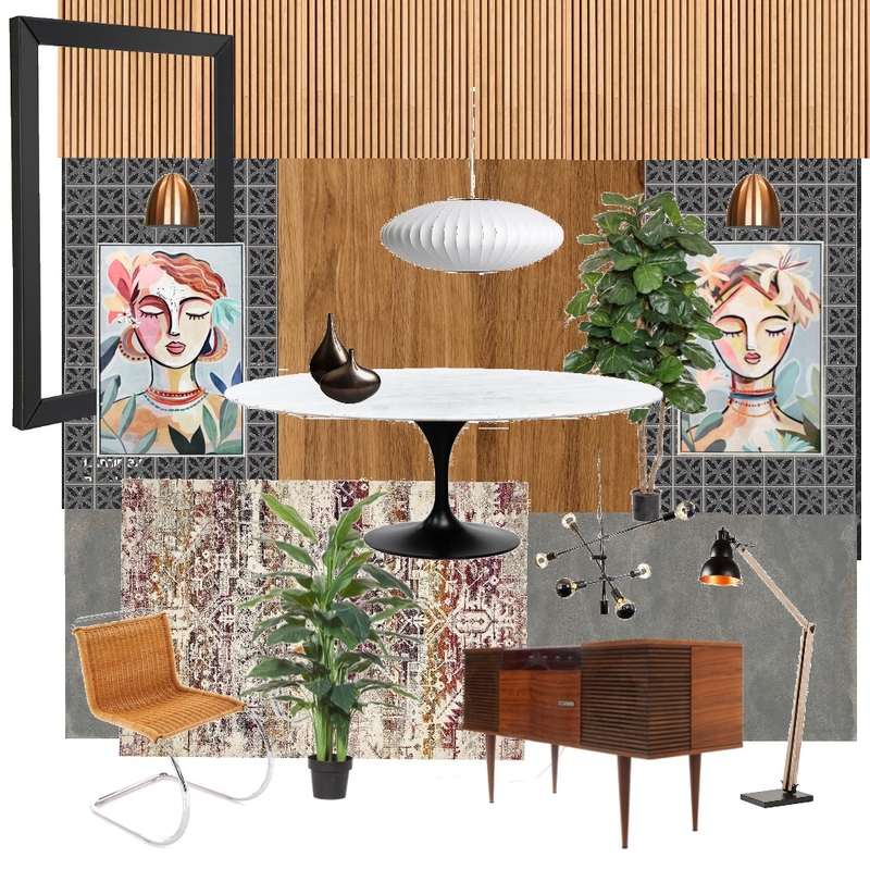 Midcentury modern dining Mood Board by GK ESTÚDIO on Style Sourcebook