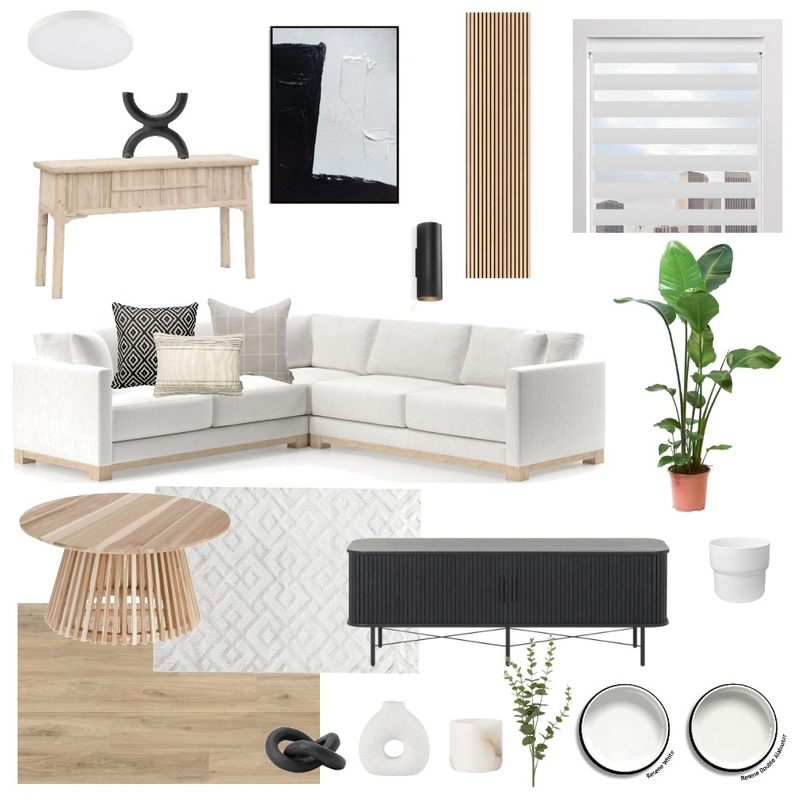 Living Room Sample Board Mood Board by PAX Interior Design on Style Sourcebook