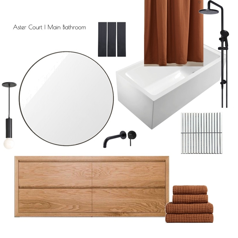 Aster Court l Main bath Mood Board by hoogadesign@outlook.com on Style Sourcebook