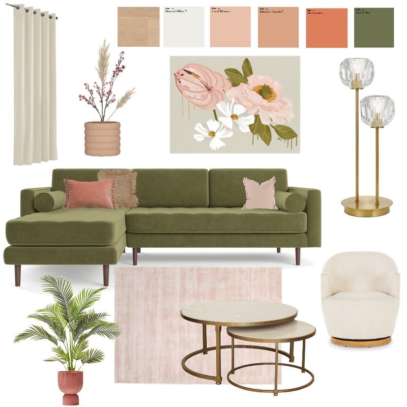 Module 9 Living room Mood Board by Sophie Mayall on Style Sourcebook