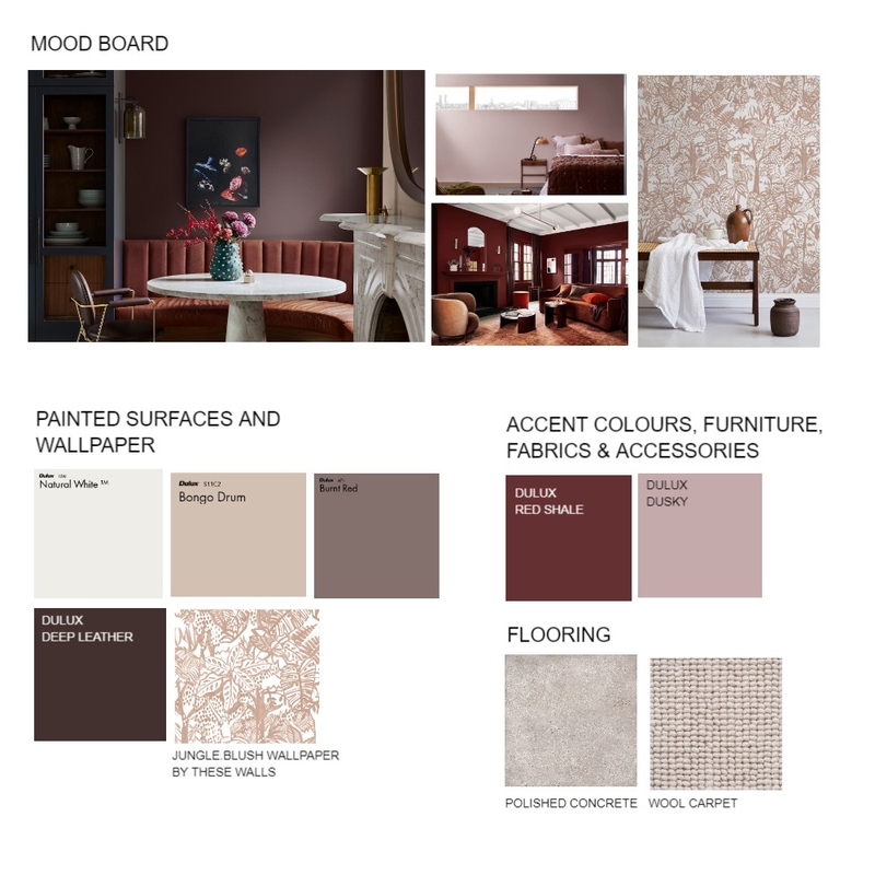 Sydney Terrace: Scheme 2 Ground Floor Colour Palette Mood Board by hemko interiors on Style Sourcebook