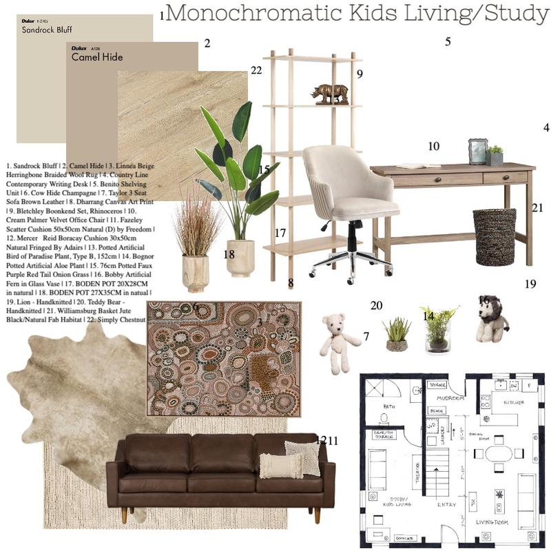 IDI Module 9 | Living/Study Mood Board by _chelee_ on Style Sourcebook