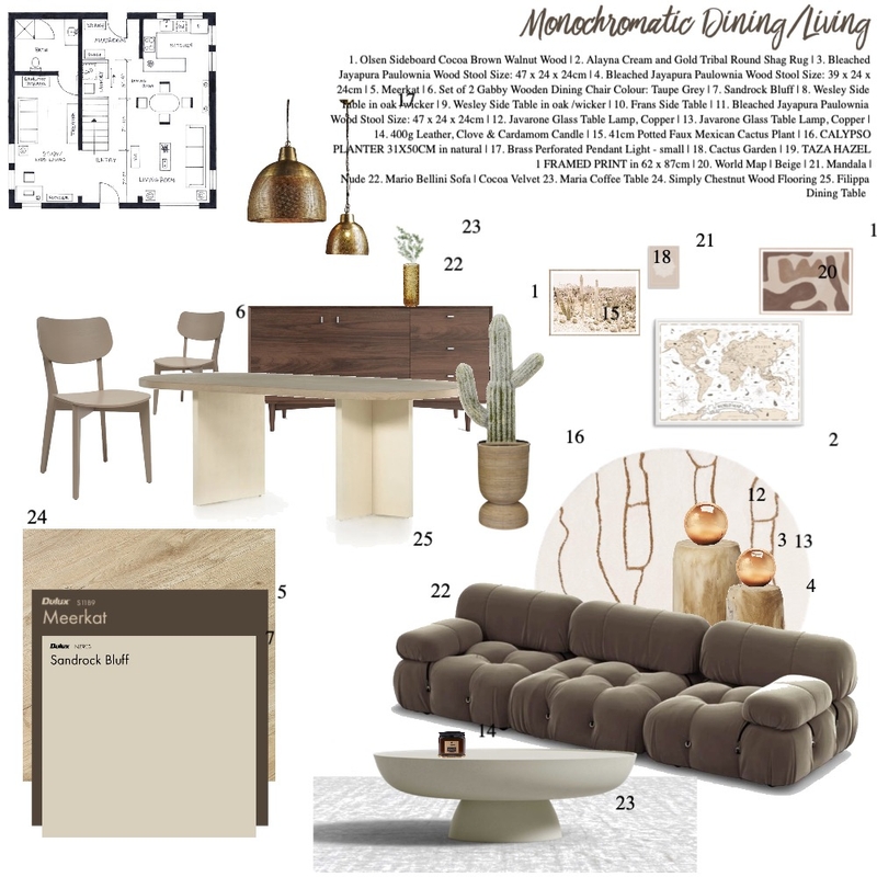 IDI Module 9 | Living/Dining Mood Board by _chelee_ on Style Sourcebook