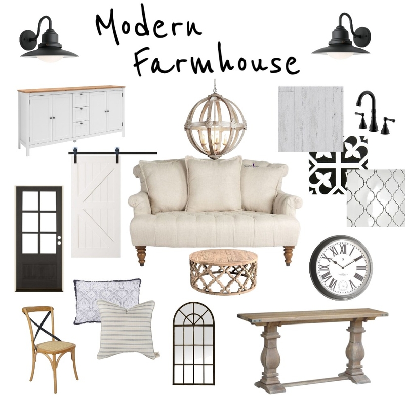 Modern Farmhouse Mood Board by lorettac on Style Sourcebook