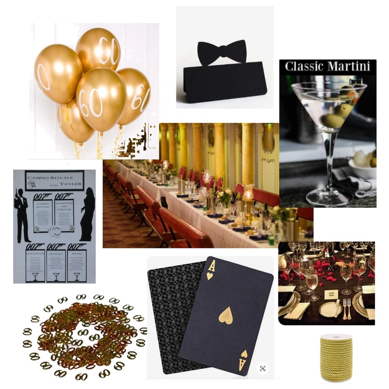 Tonys 60th James Bond Mood Board by Sam Bell on Style Sourcebook