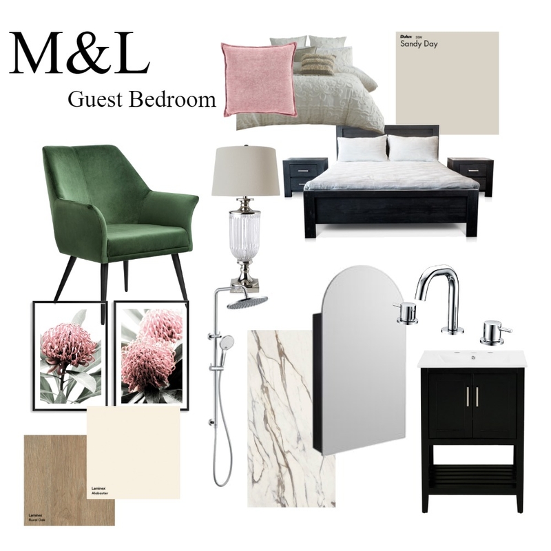 Guest Bedroom/Ensuite/Desk Mood Board by mandlhickson@gmail.com on Style Sourcebook