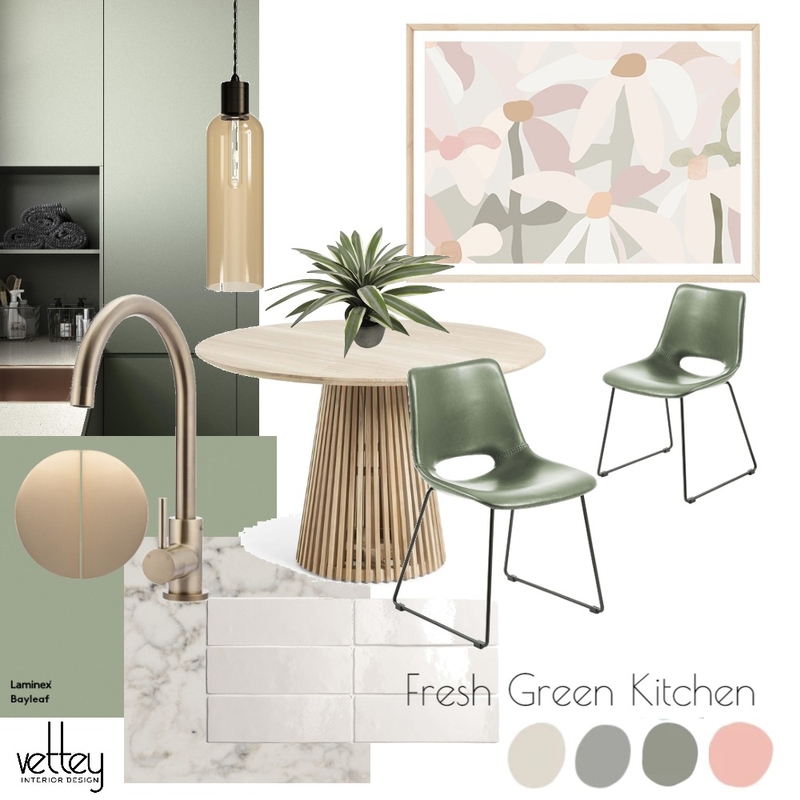 green kitchen Mood Board by Vettey Interior Design on Style Sourcebook