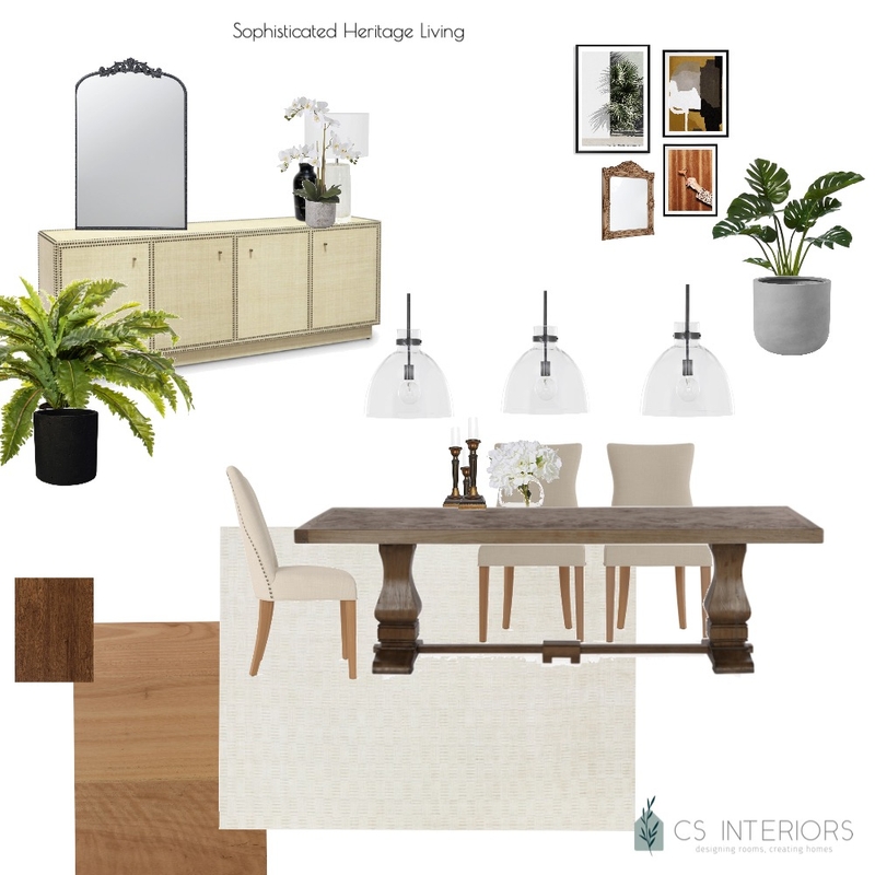 Sue Smyth Dining Room-Heritage Sophistication Mood Board by CSInteriors on Style Sourcebook