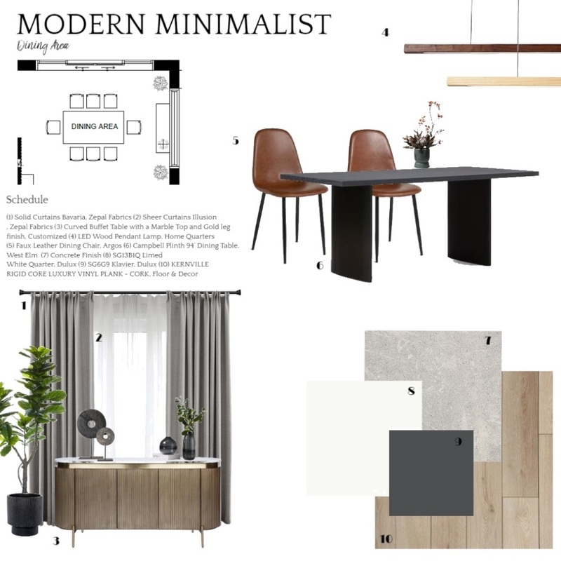Dining room Sample Board Mood Board by youhannni on Style Sourcebook