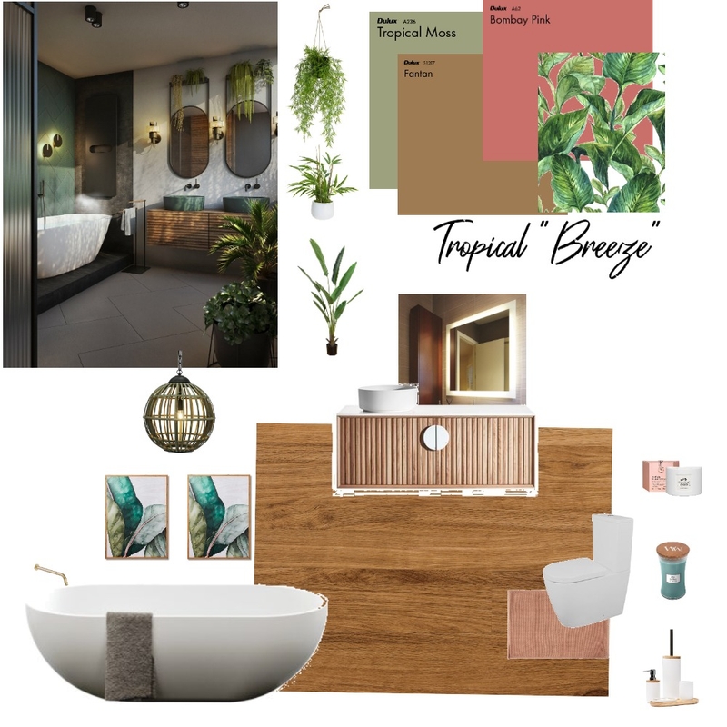 Tropical Bathroom Mood Board Mood Board by EclecticSeven on Style Sourcebook