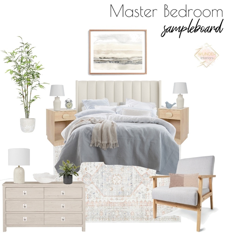 Master Bedroom Sampleboard Mood Board by Wunder Interiors on Style Sourcebook