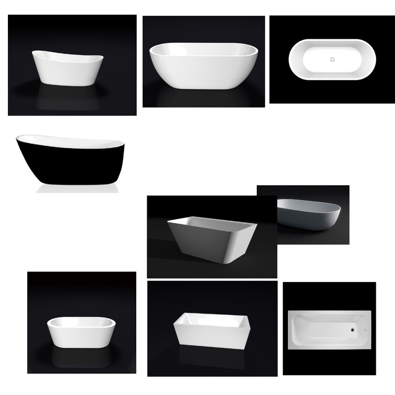 Bathroom - bath types black background Mood Board by WILSON design studio on Style Sourcebook