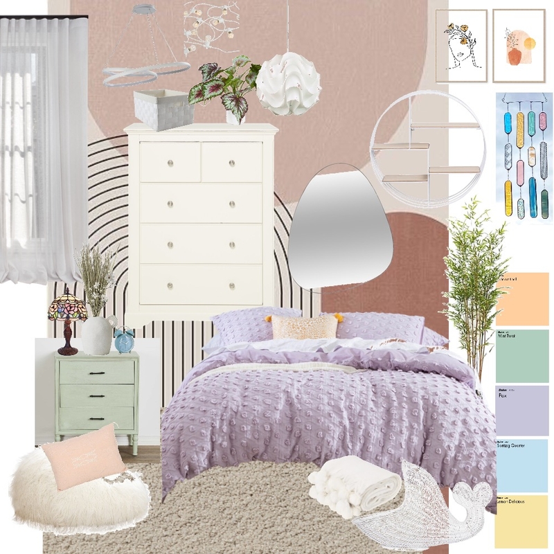 Bright, happy and calm bedroom Mood Board by Bemmer on Style Sourcebook