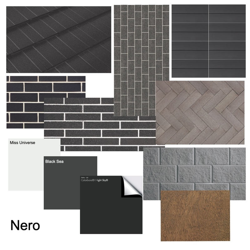 Nero Colour Palette Mood Board by Brickworks Building Products on Style Sourcebook