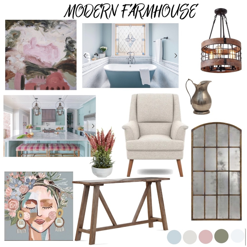 Modern Country Mood Board by Pink August Design Co on Style Sourcebook
