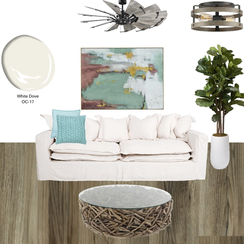 Lakehouse Living Room w/grey ceiling fan Mood Board by memphisbelletn on Style Sourcebook