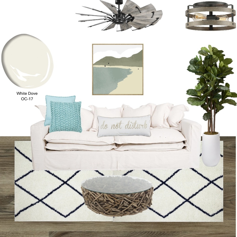 Lakehouse Living Room w/grey ceiling fan Mood Board by memphisbelletn on Style Sourcebook